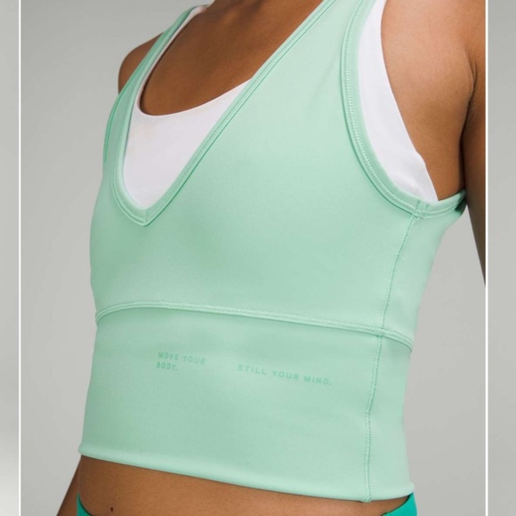 Lululemon Power Pivot Everlux Tank Top *Motif Wild Mint - Picture 5 of 10